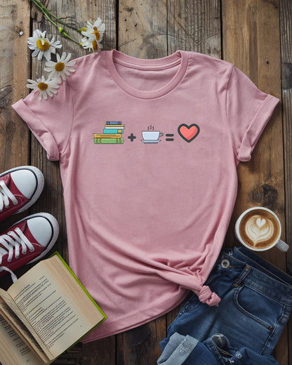 Books & Coffee Equals Love Tee