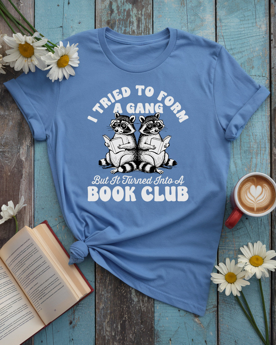 Book Club Raccoons Tee