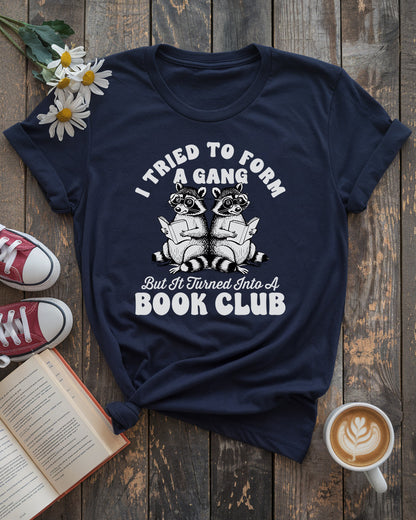 Book Club Raccoons Tee