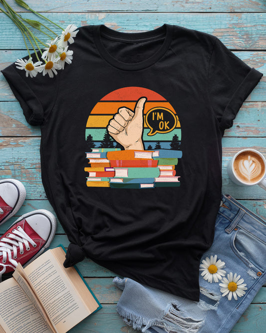 I’m OK Book Stack Tee