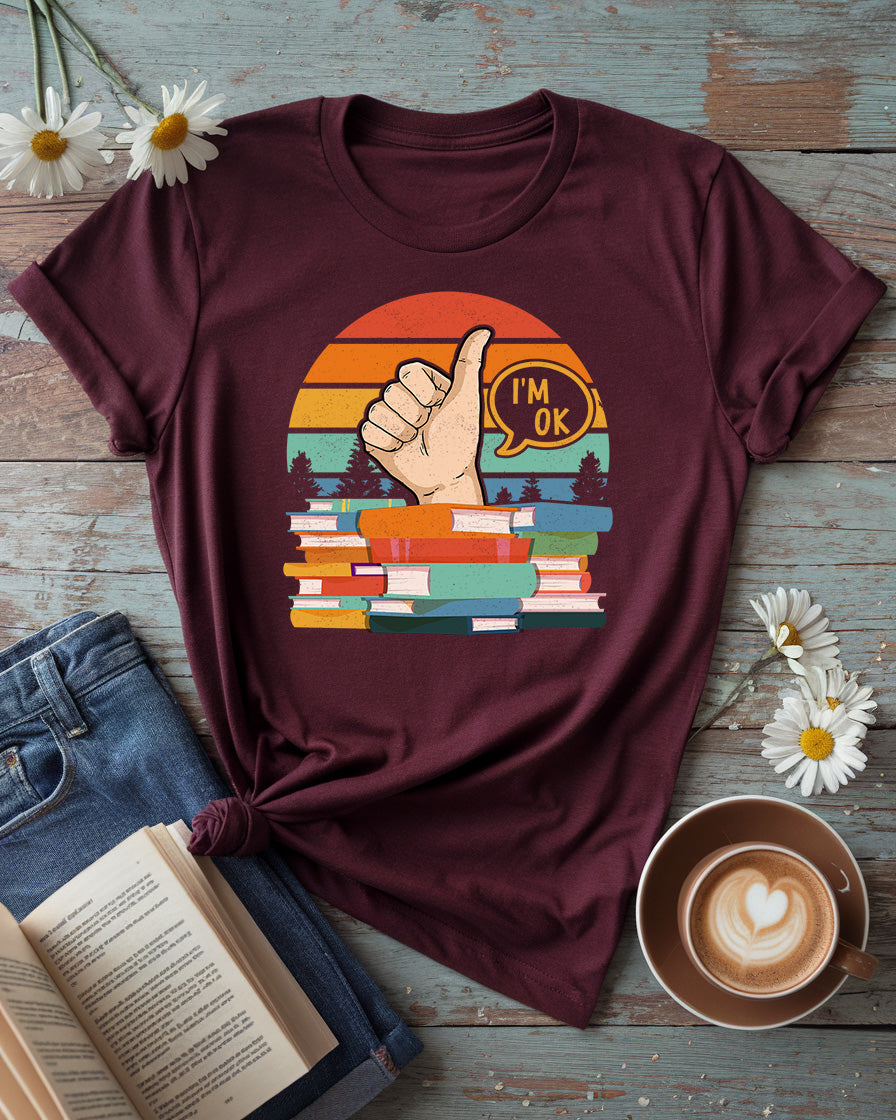 I’m OK Book Stack Tee