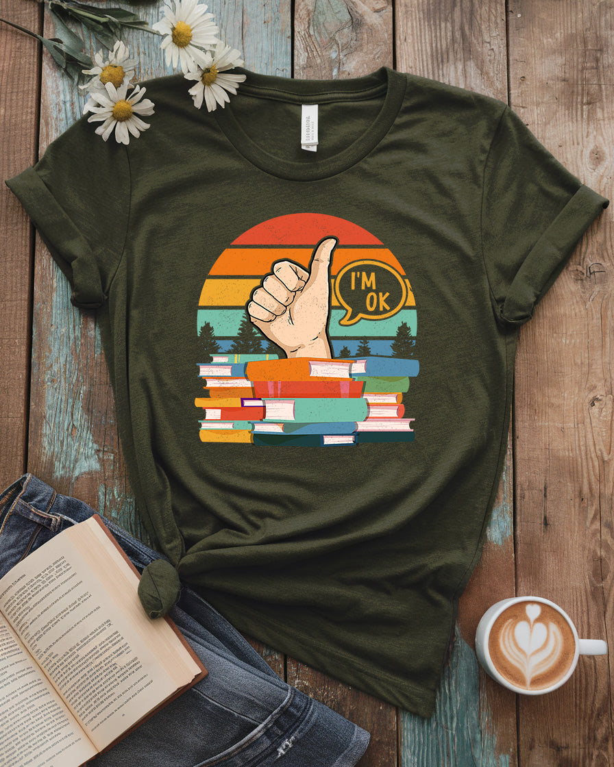 I’m OK Book Stack Tee