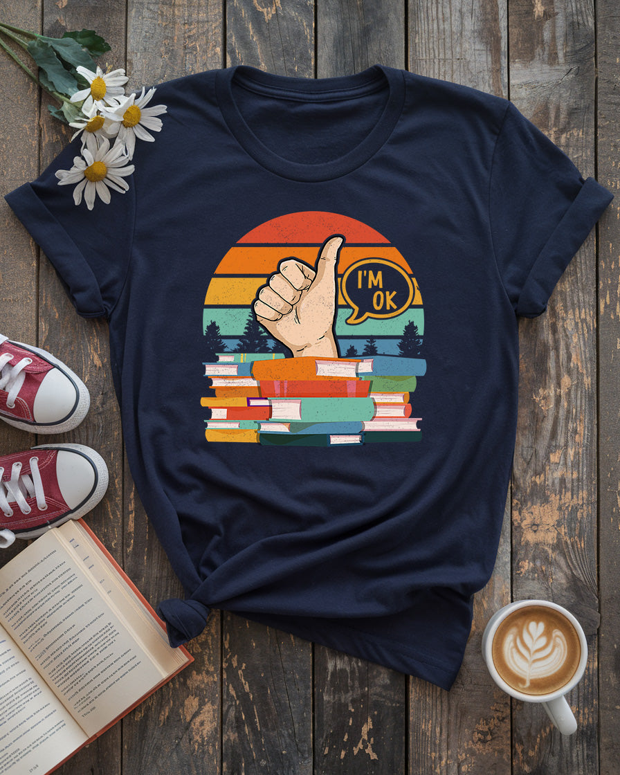 I’m OK Book Stack Tee
