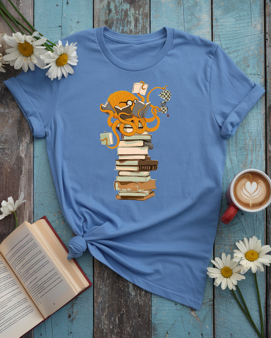 Octopus Book Stack Tee