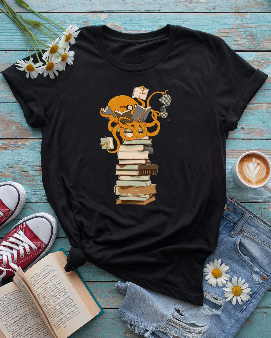 Octopus Book Stack Tee