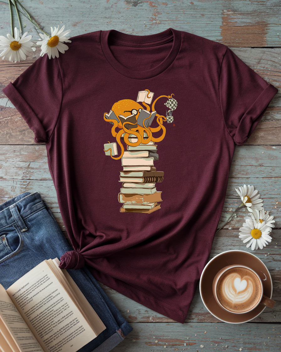 Octopus Book Stack Tee