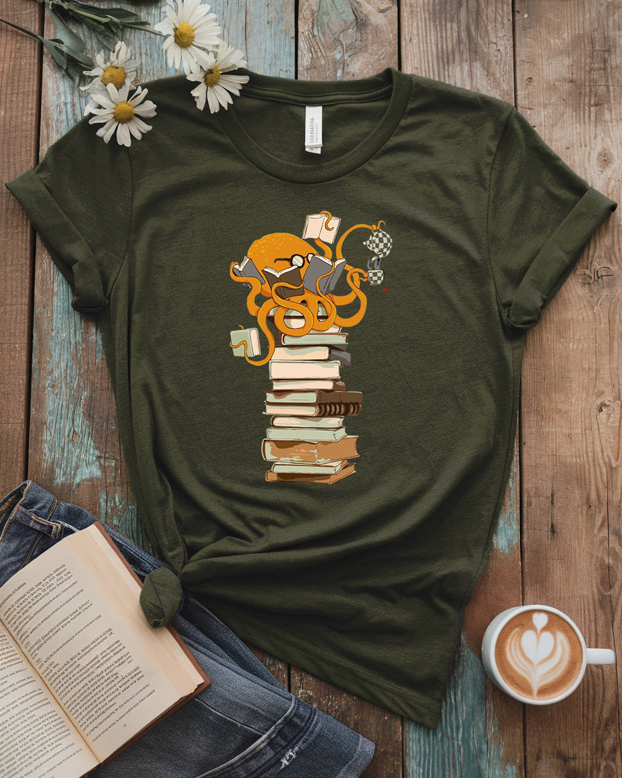 Octopus Book Stack Tee