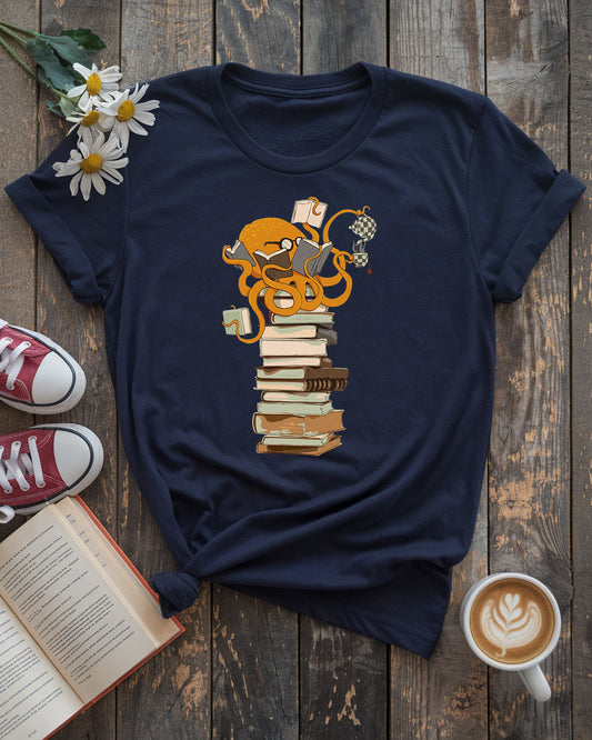 Octopus Book Stack Tee