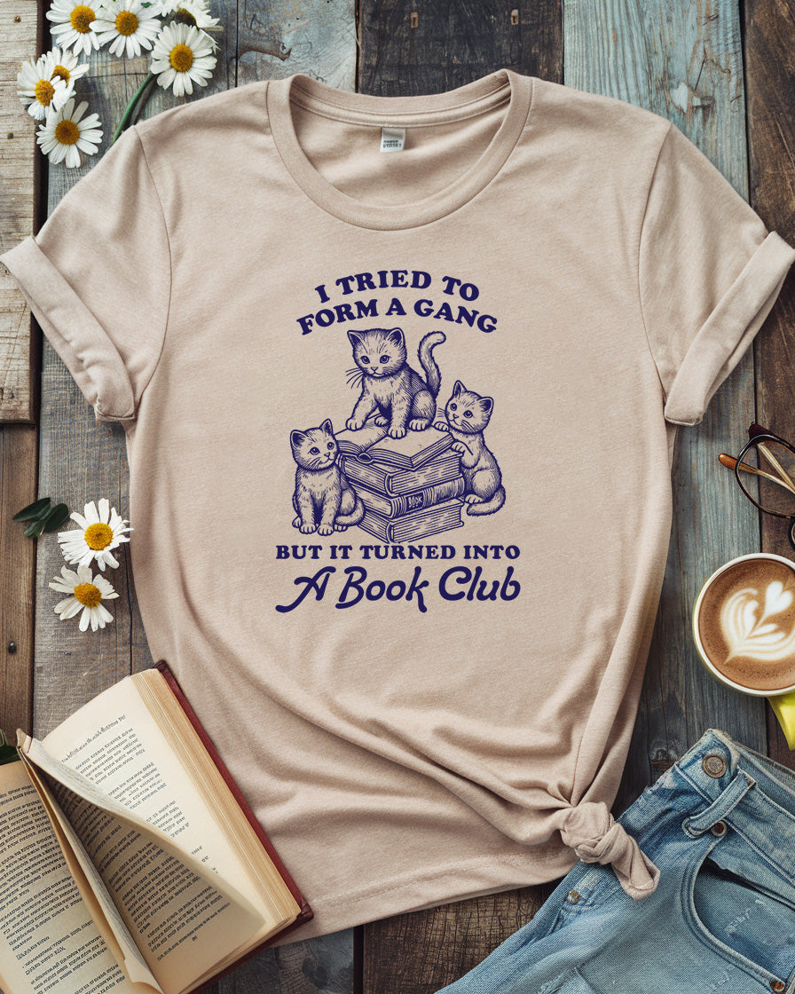 Book Club Cats Tee