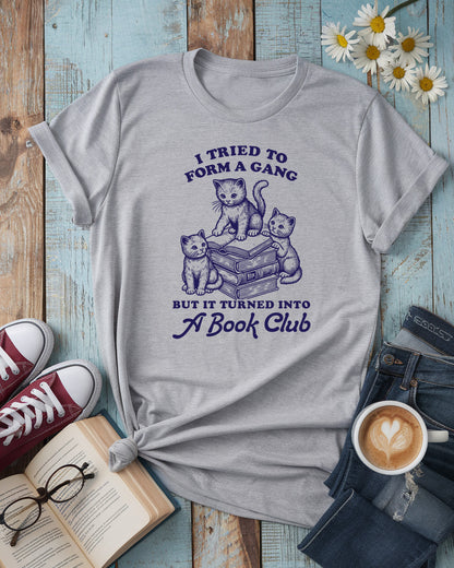 Book Club Cats Tee