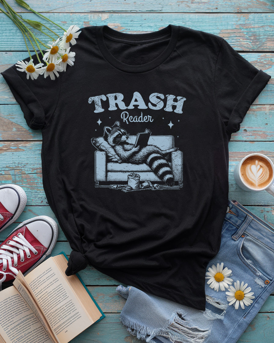 Trash Reader Raccoon Tee