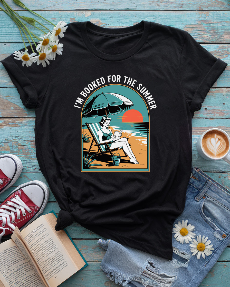 Retro Beach Book Lover Tee
