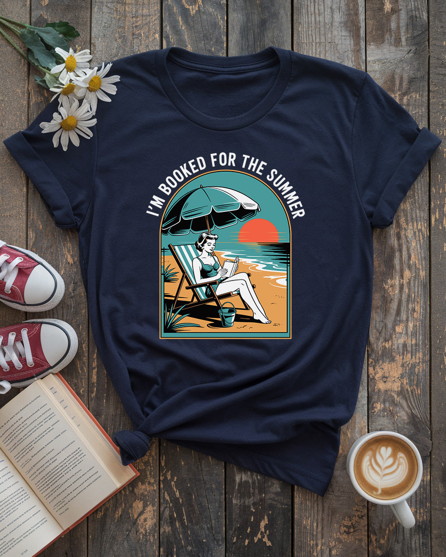 Retro Beach Book Lover Tee