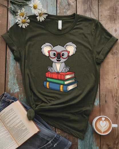Cute Reading Animal Book Lover Tee