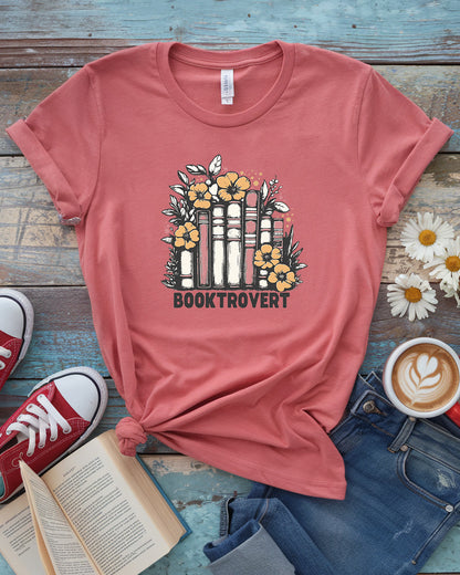 Vintage Floral Book Lover Shirt