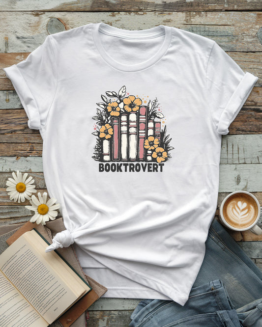 Vintage Floral Book Lover Shirt