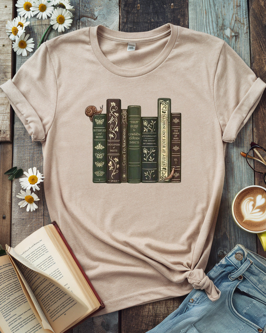 Insect Encyclopedia Book Stack Tee