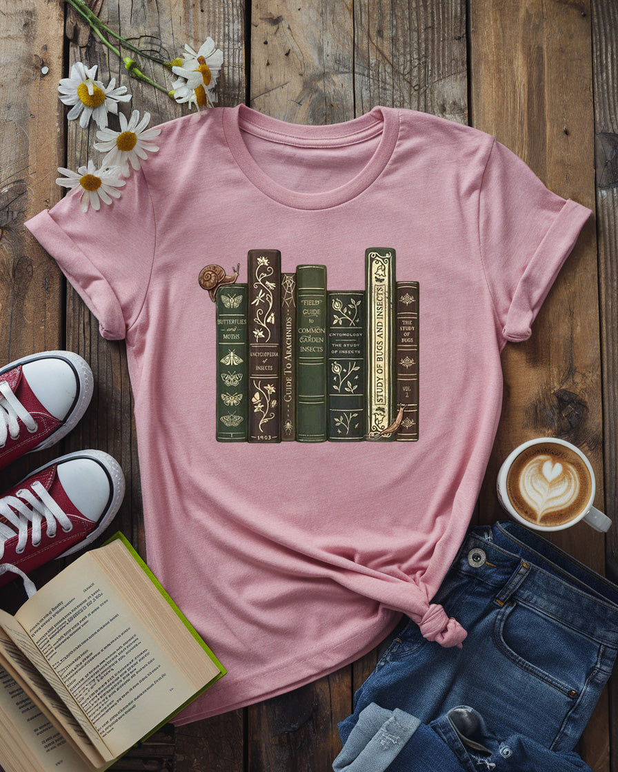 Insect Encyclopedia Book Stack Tee