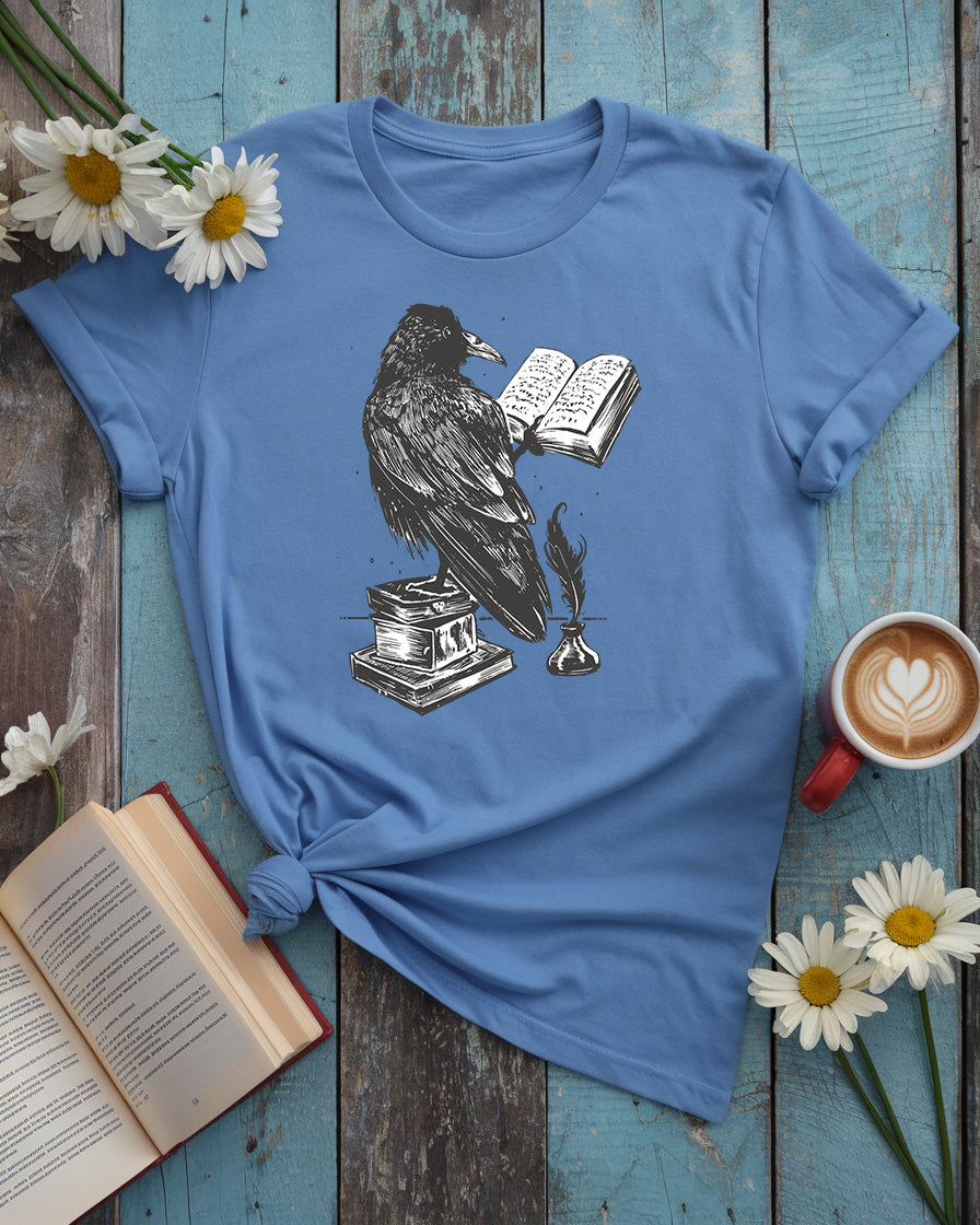 Nevermore Raven Reading Tee