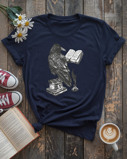 Nevermore Raven Reading Tee