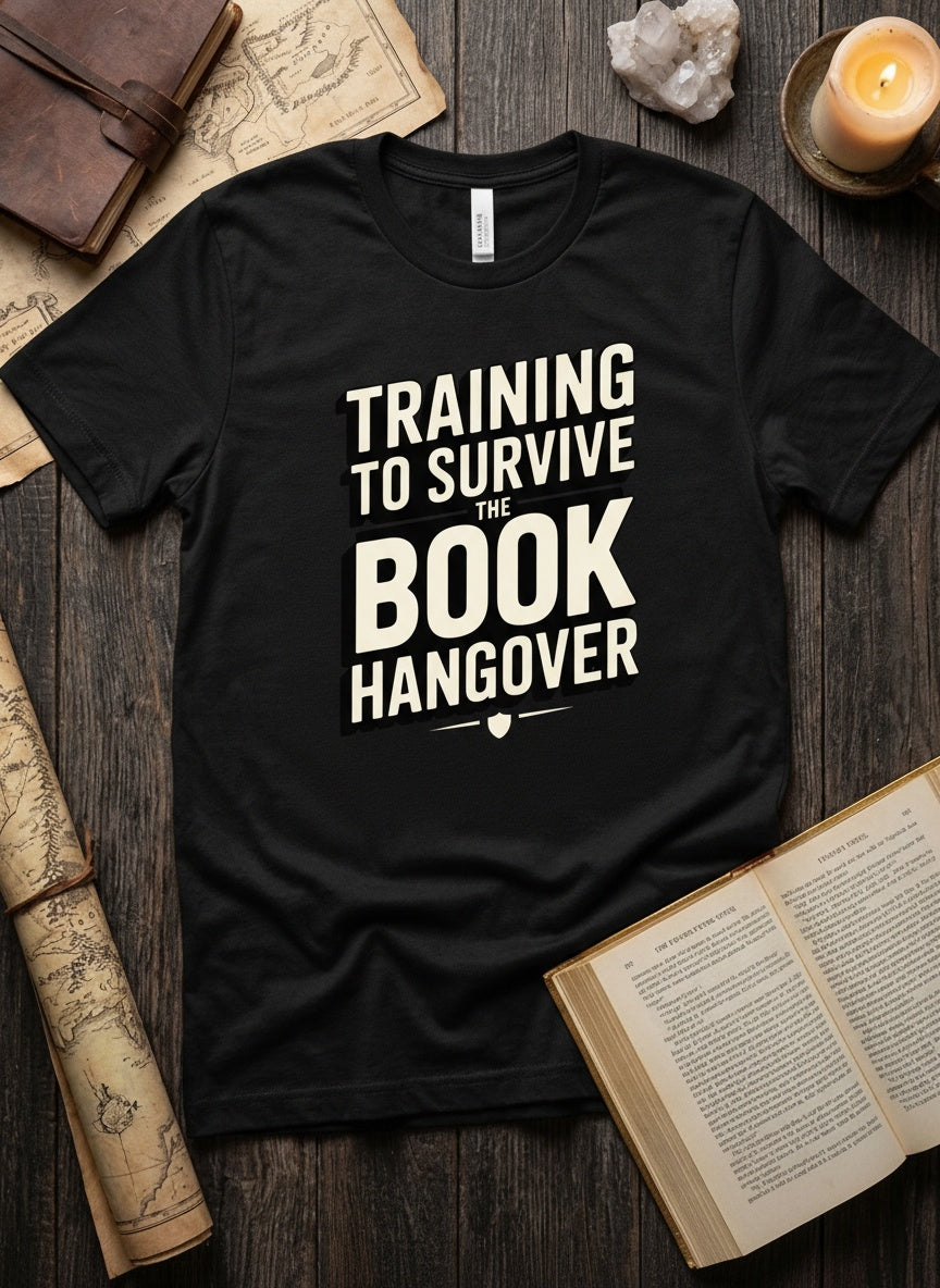 Training To Survive The Book Hangover t-shirt in White - romantasy reader gift