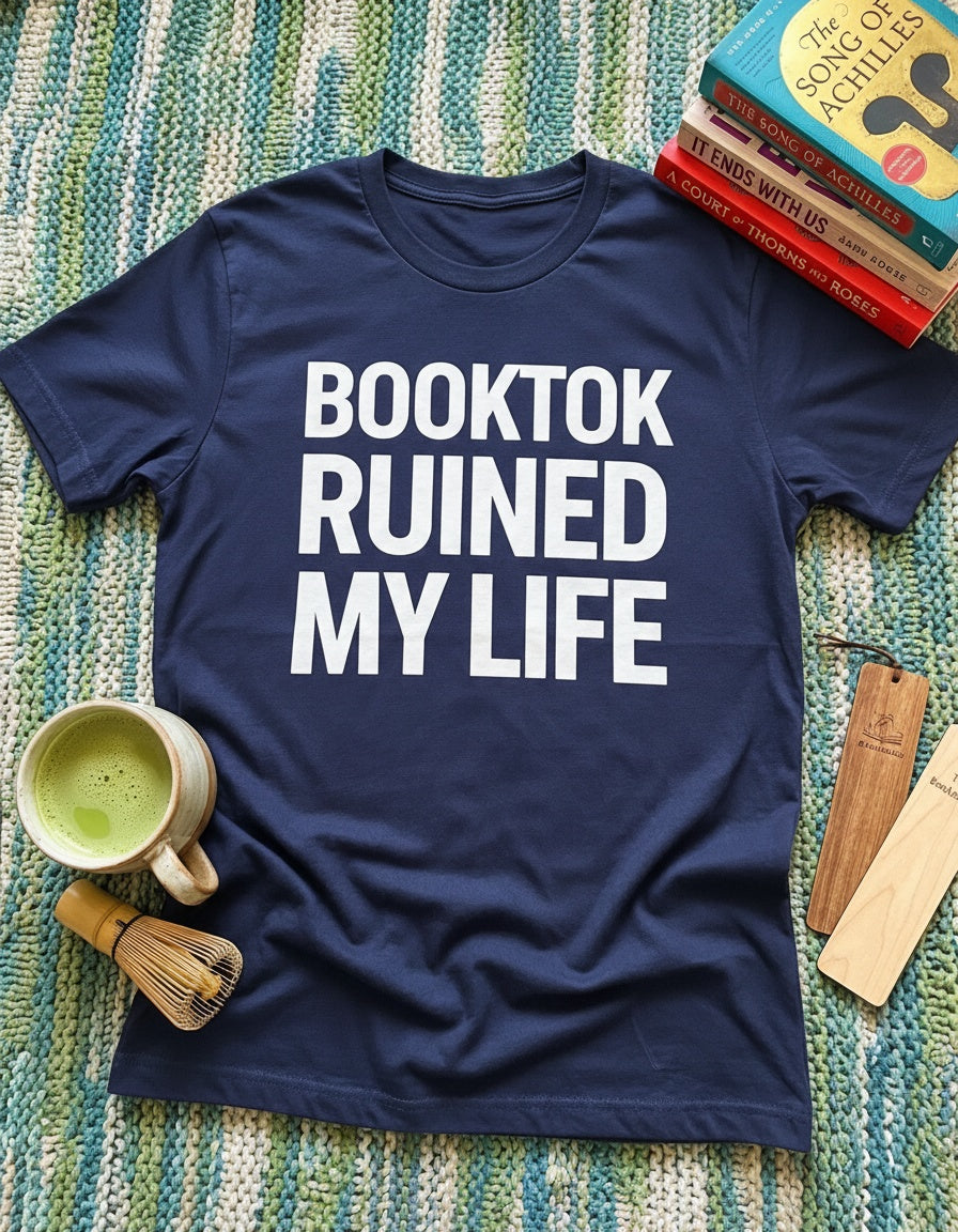 BookTok Ruined My Life — BookTok Tee in Maroon