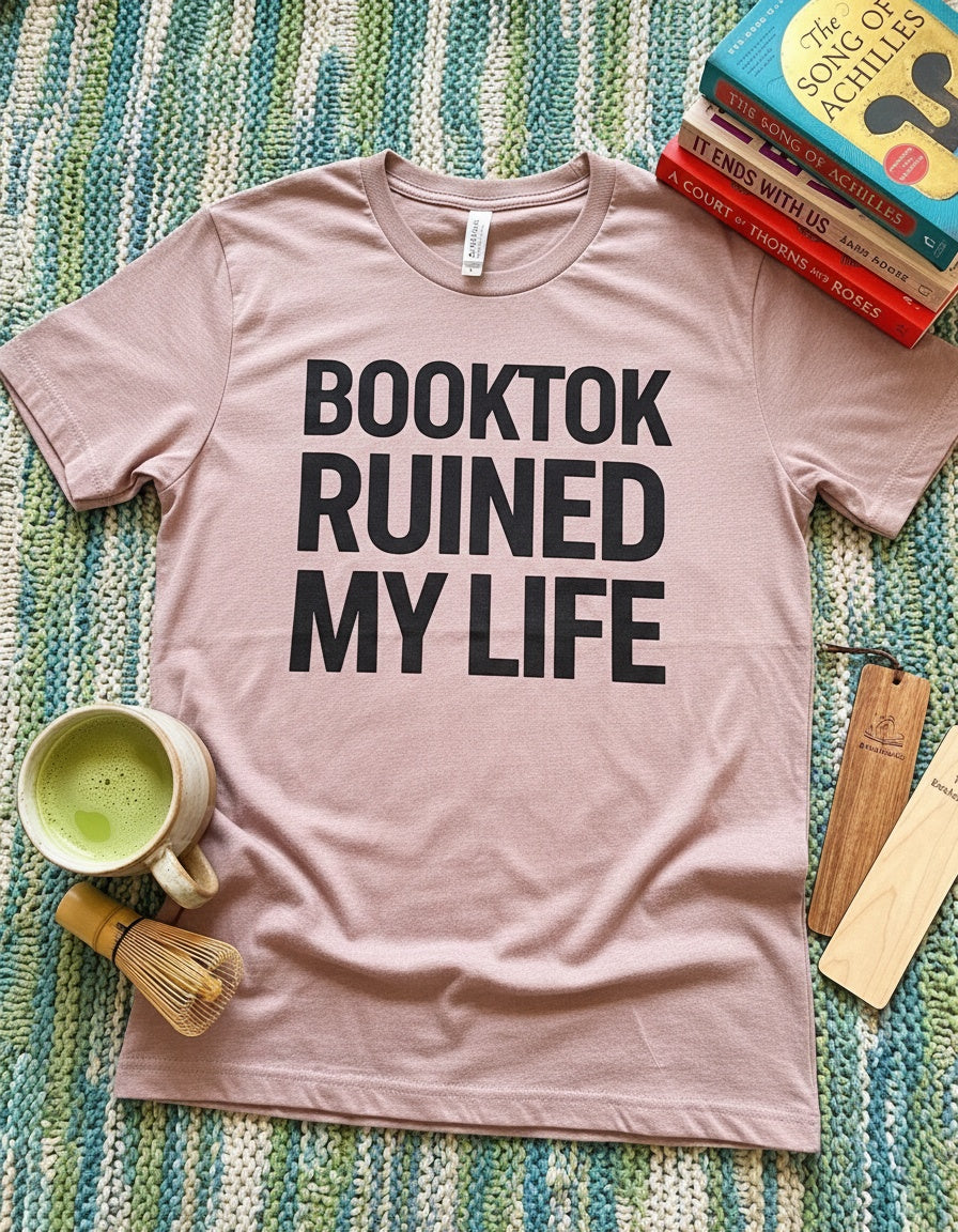 BookTok Ruined My Life — BookTok Tee in Navy