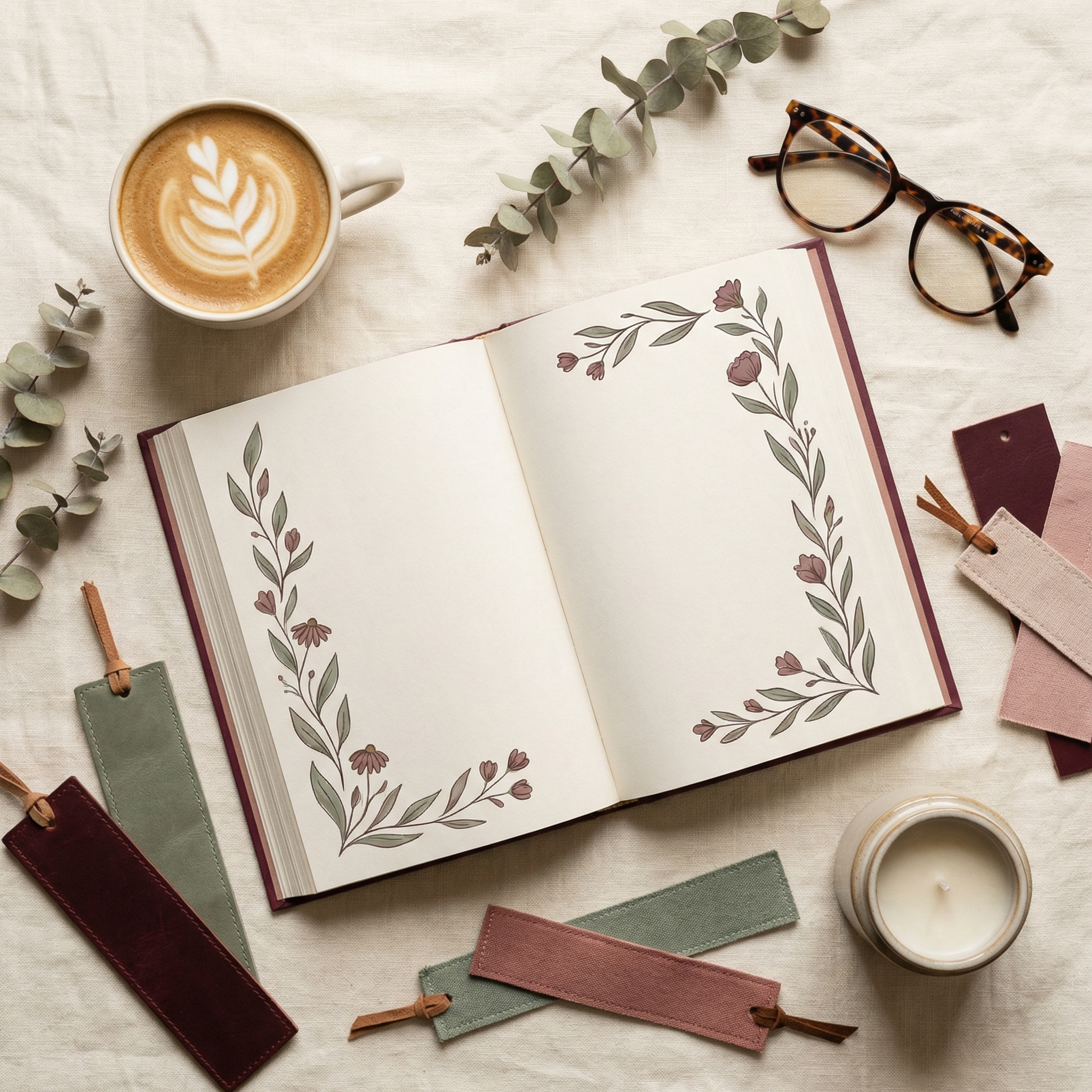 BookAddictHub Newsletter - Cozy Reading Flatlay