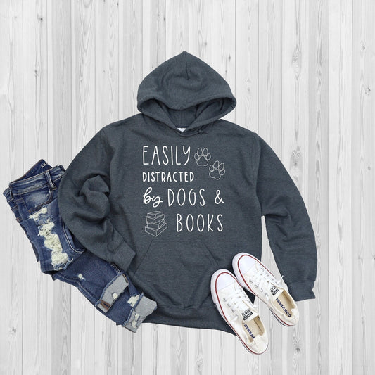 Dogs And Books Hoodie
